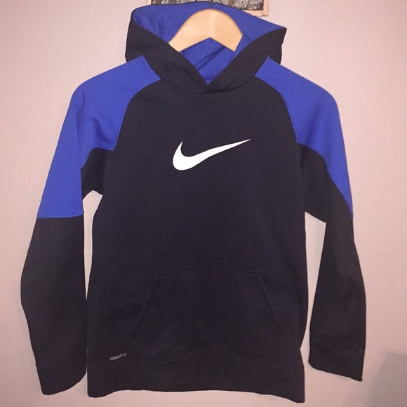 Nike Other - NikeFIT Therma black and blue youth L hoodie
